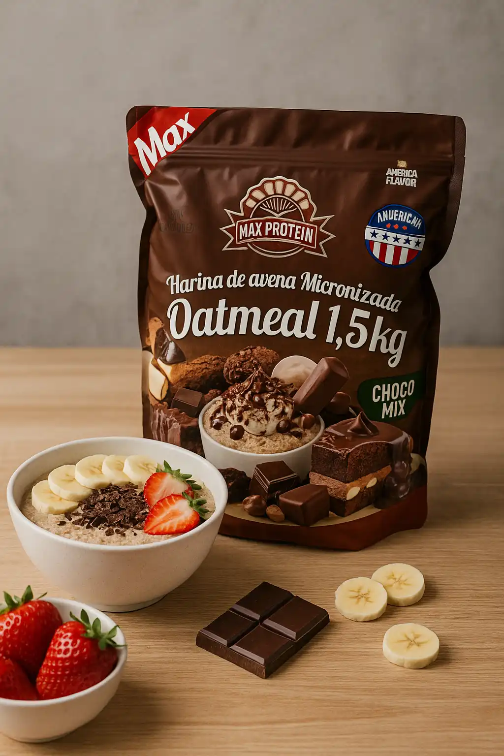 Farina d’Avena Micronizzata 1,5kg Gusto Choco Mix Ideale Pancake e Fitness