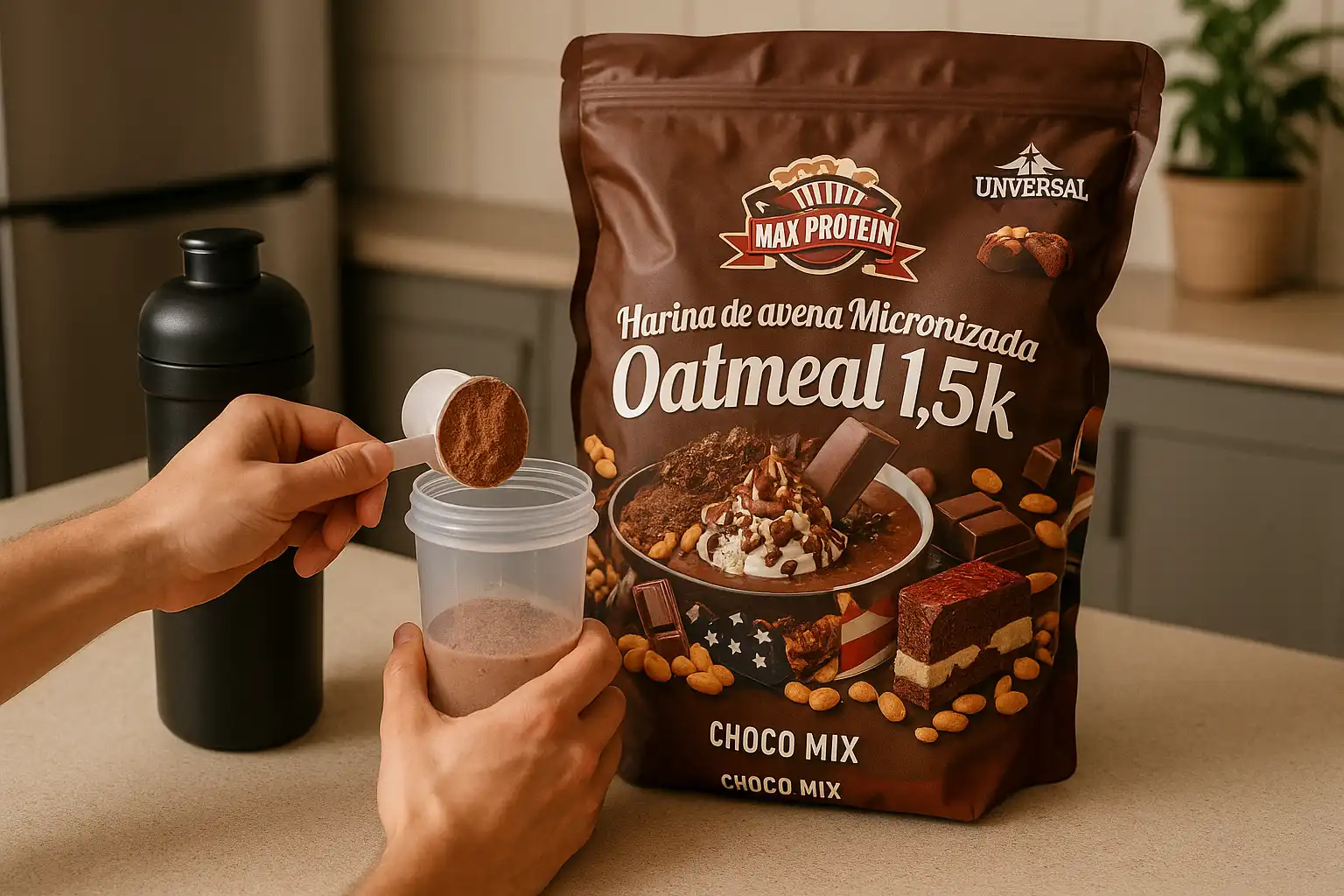Farina d’Avena Micronizzata 1,5kg Gusto Choco Mix Ideale Pancake e Fitness