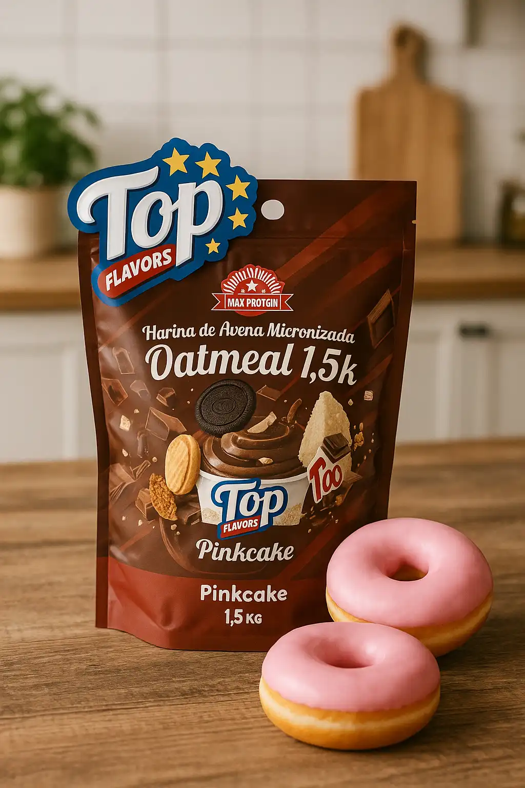Farina d’Avena Micronizzata 1,5 kg Pink Donut Max Protein | Edizione Top Flavors