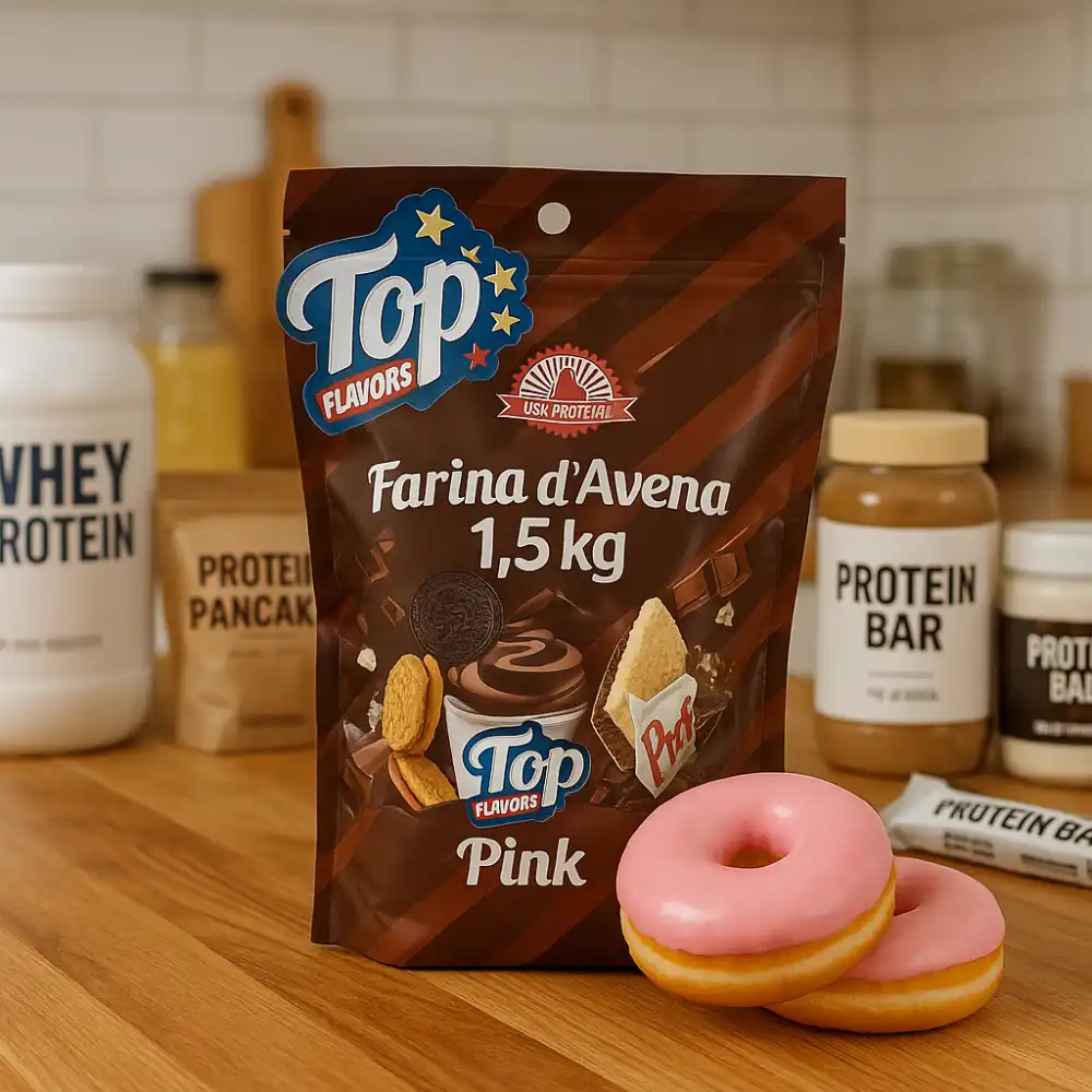 Farina d’Avena Micronizzata 1,5 kg Pink Donut Max Protein | Edizione Top Flavors
