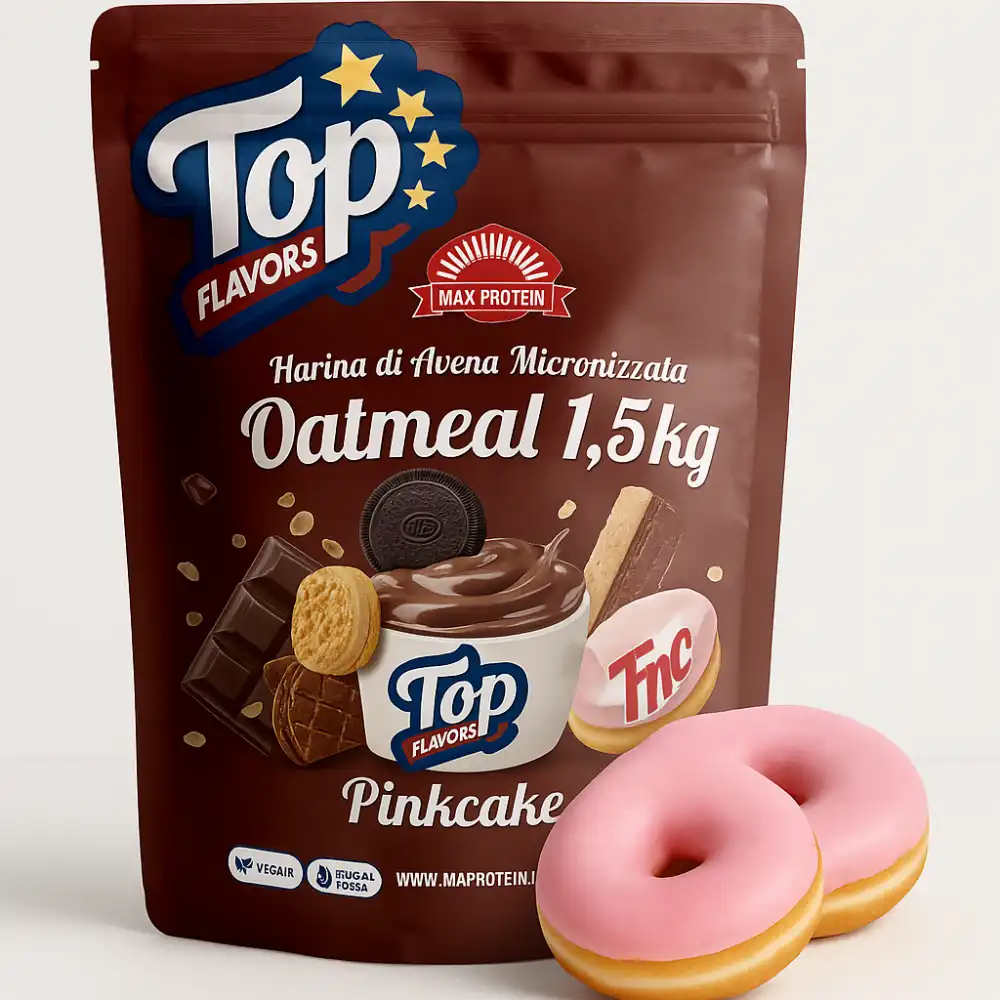 Farina d’Avena Micronizzata 1,5 kg Pink Donut Max Protein | Edizione Top Flavors