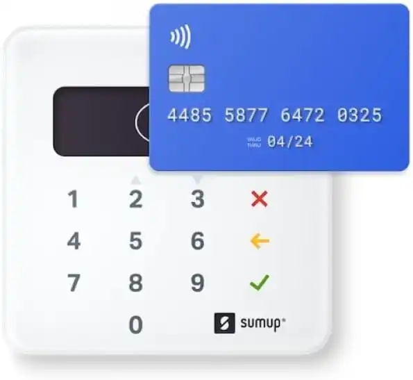 SumUp Air Lettore Carte Portatile POS Senza Fili per Pagamenti Contactless
