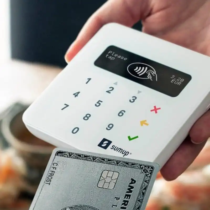 SumUp Air Lettore Carte Portatile POS Senza Fili per Pagamenti Contactless