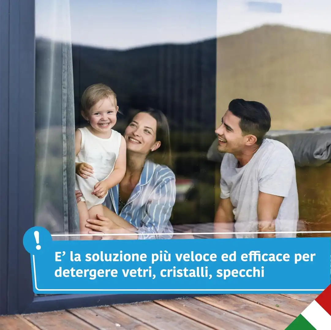 6x Pulisvelt Spray Vetri e Cristalli 300ml – Senza Aloni, Profumo Brezza Marina