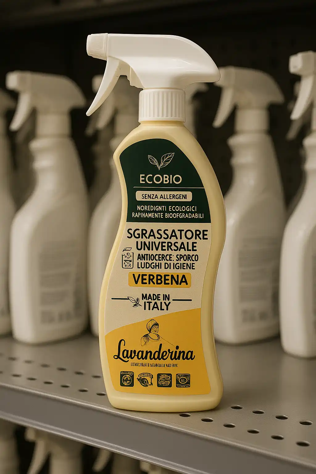 12x Lavanderina Sgrassatore Universale 650ml – Ecobio alla Verbena Made in Italy