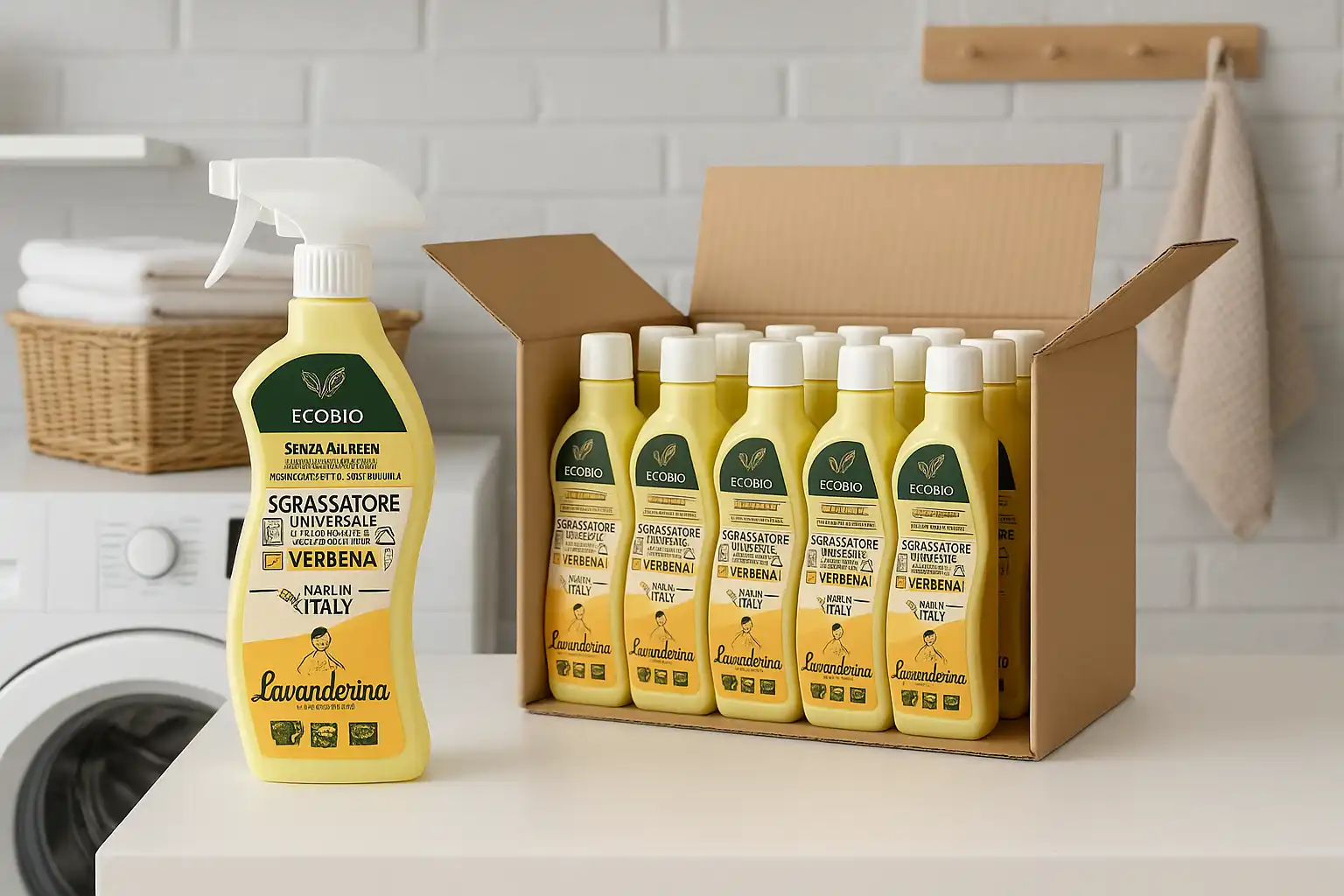 12x Lavanderina Sgrassatore Universale 650ml – Ecobio alla Verbena Made in Italy