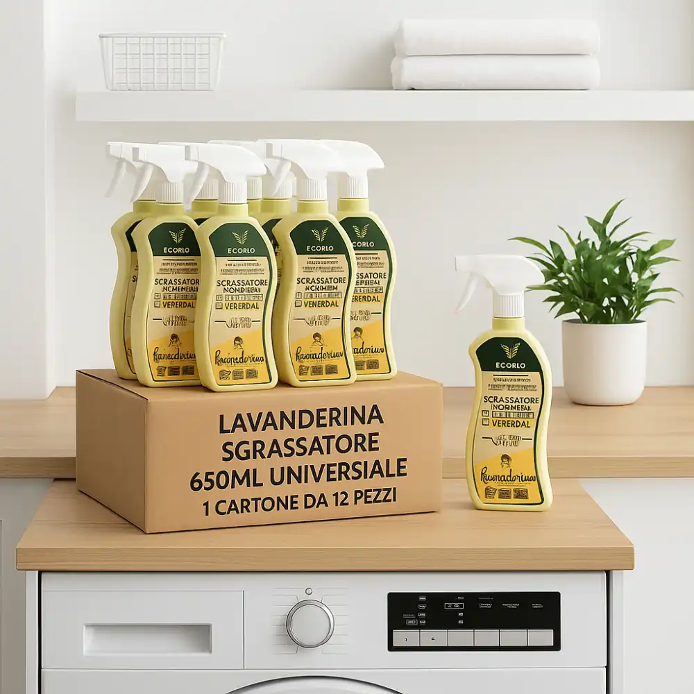 12x Lavanderina Sgrassatore Universale 650ml – Ecobio alla Verbena Made in Italy