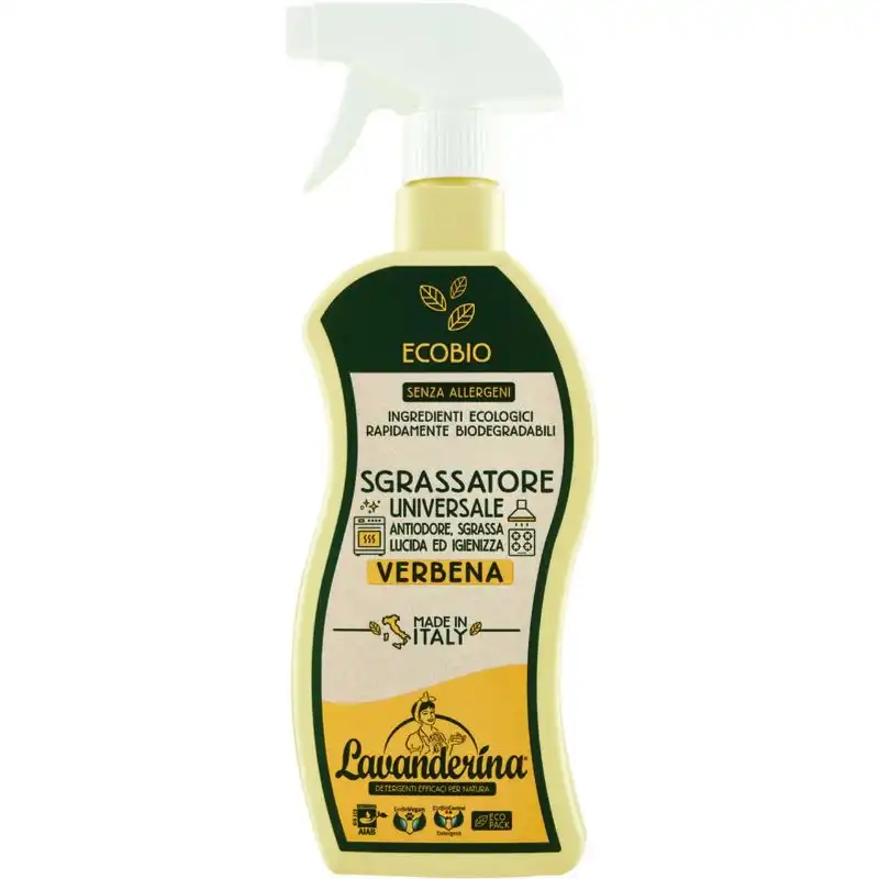 12x Lavanderina Sgrassatore Universale 650ml – Ecobio alla Verbena Made in Italy