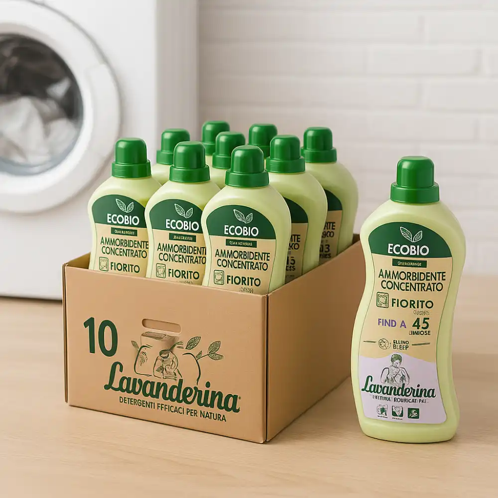 10x Lavanderina Ammorbidente Concentrato 900ml – 45 Lavaggi Profumo Fiorito