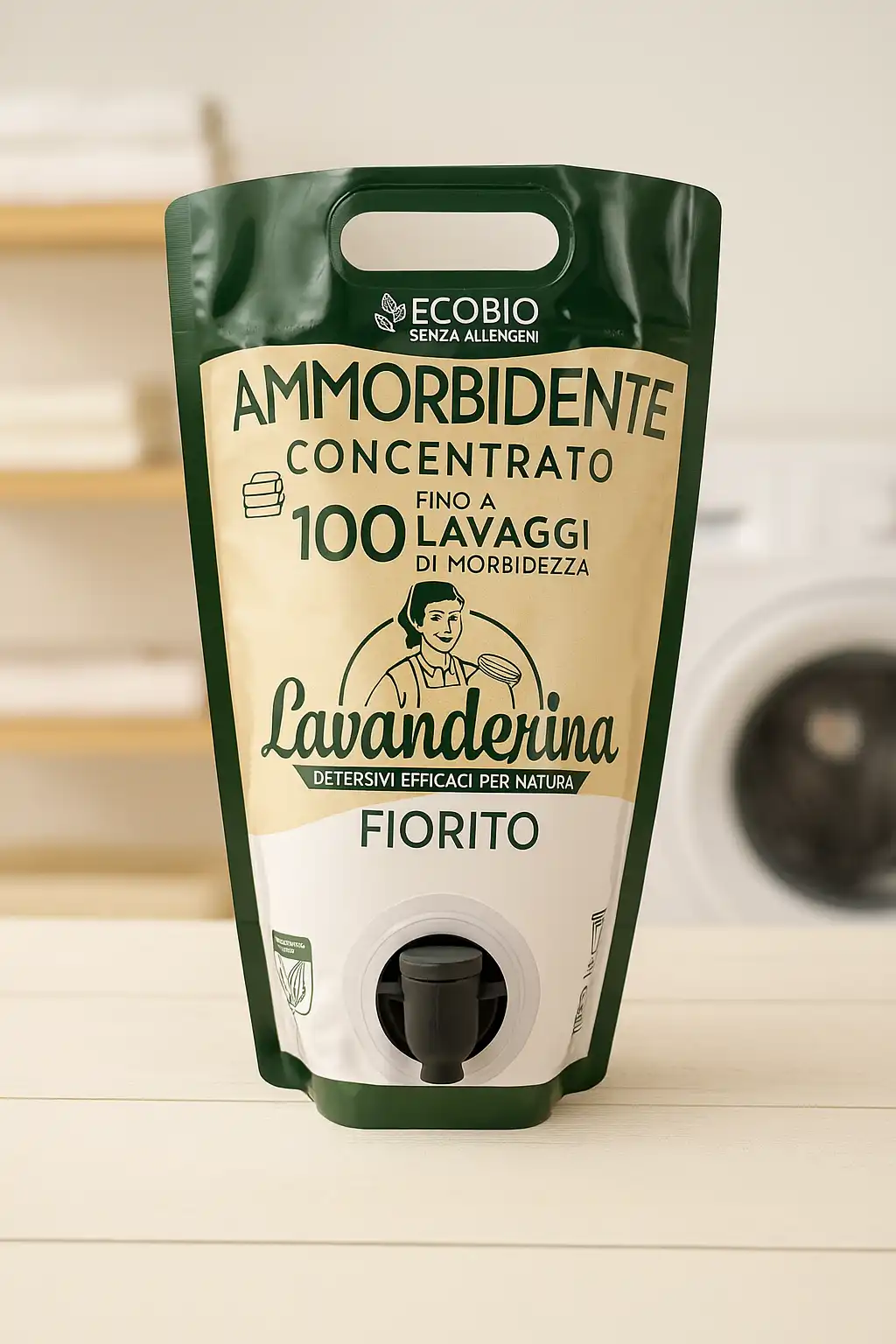 6x Lavanderina Ammorbidente Concentrato 2L –100 Lavaggi Ecobusta Profumo Fiorito