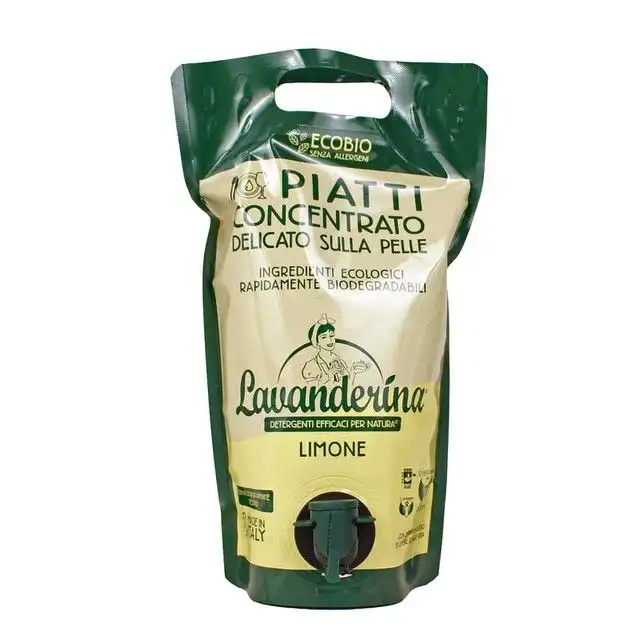 6x Lavanderina Piatti Concentrato 1,5L–Ecobusta Limone Delicato e Biodegradabile