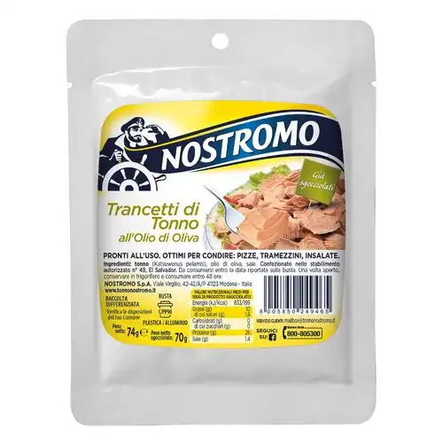 12x Trancetti di Tonno all’Olio di Oliva 74g – In Busta Pronti all’Uso
