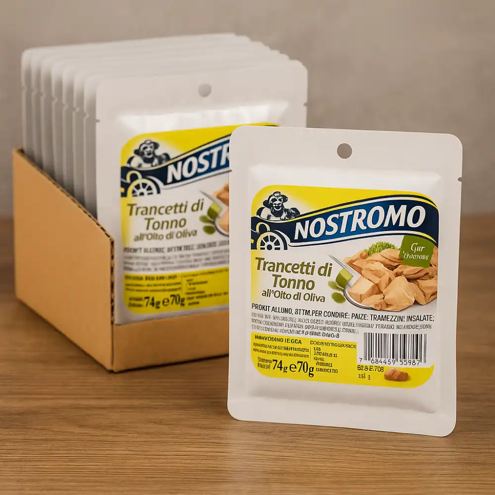 12x Trancetti di Tonno all’Olio di Oliva 74g – In Busta Pronti all’Uso
