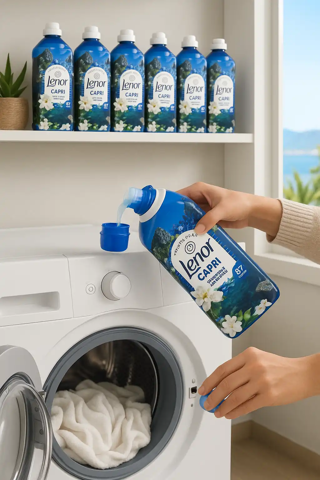 6x Lenor Ammorbidente Capri 87 Lavaggi – Essenze Gardenia e Giacinto