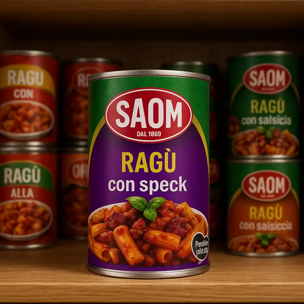 2x Confezioni SAOM Ragù con Speck 2x180g – Sugo Pronto Ricco e Gustoso Italiano