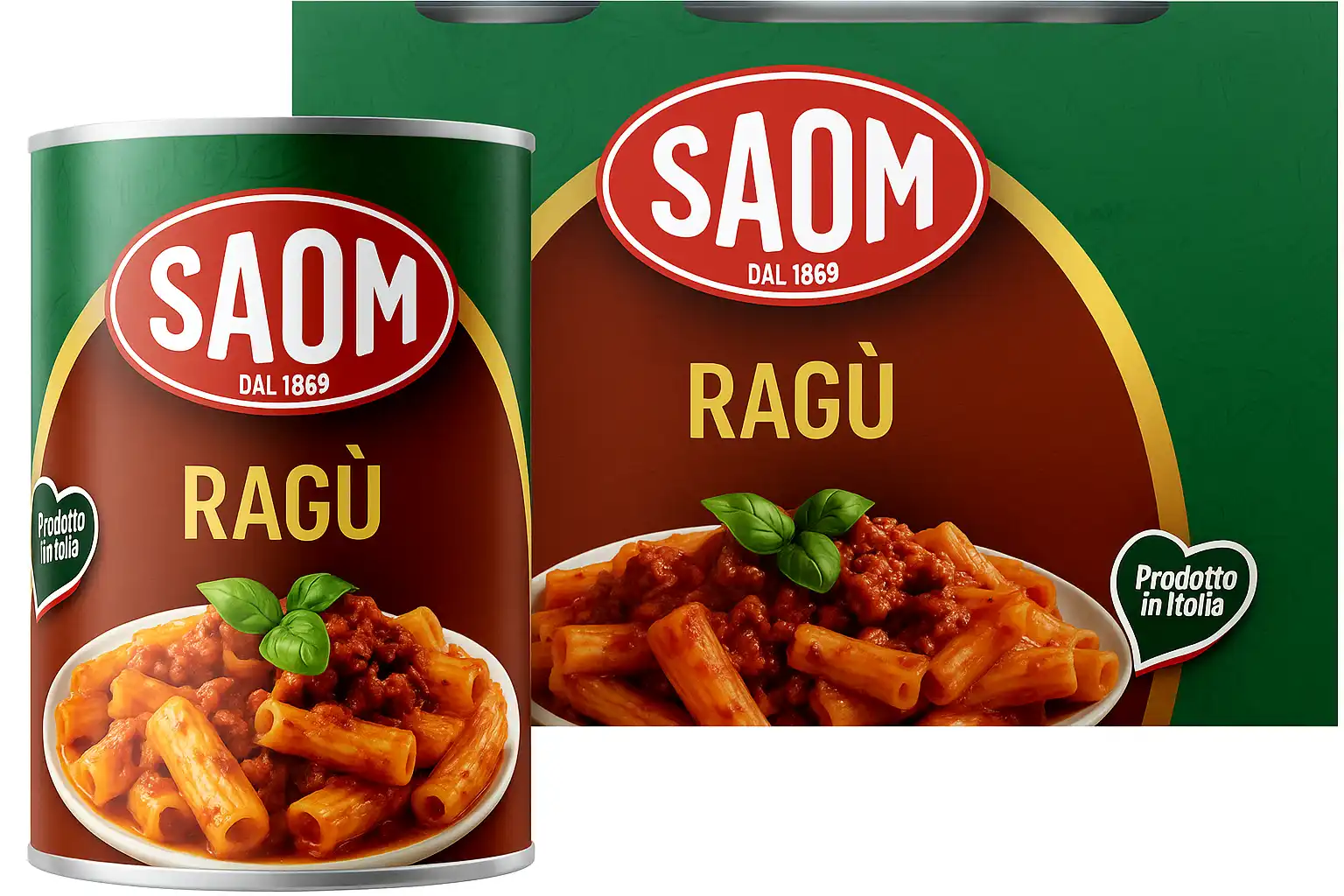 2x Confezioni SAOM Ragù Classico 2x180g –Sugo Pronto Italiano per Pasta e Piatti