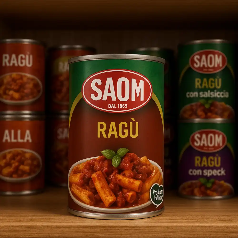 2x Confezioni SAOM Ragù Classico 2x180g –Sugo Pronto Italiano per Pasta e Piatti