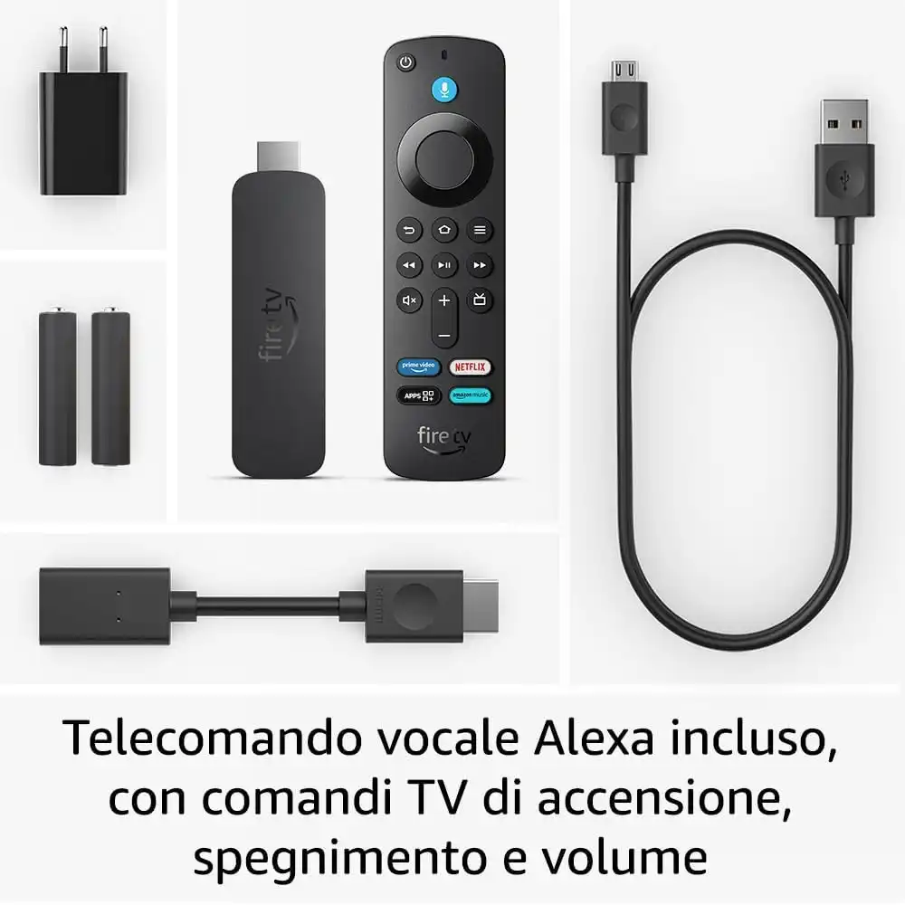 Amazon Fire TV Stick 4K con Telecomando Vocale Alexa Streaming UHD HDR HDMI