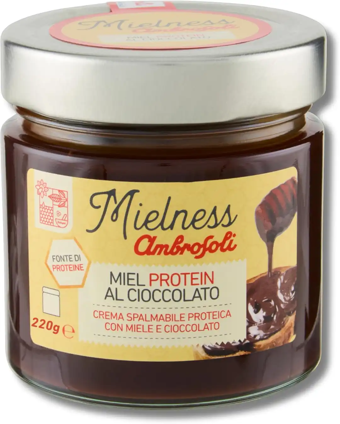 Mielness Miel Protein 220g Crema Proteica al Cioccolato con Miele Ambrosoli