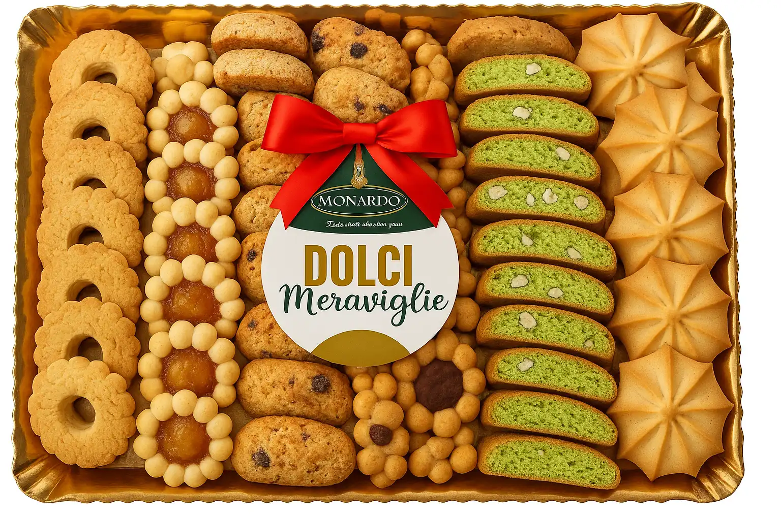 3x Monardo Pasticceria Assortita 700g Vassoio Dolci Secchi Misti Frollini Regalo