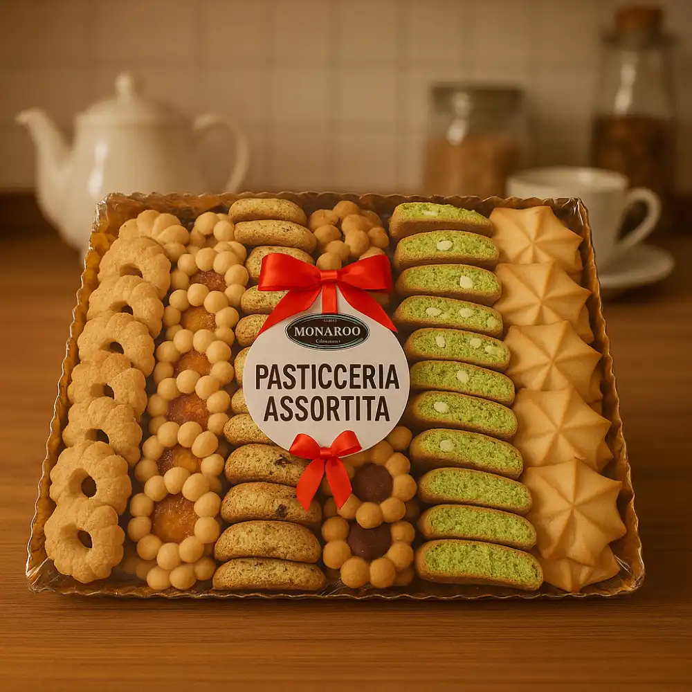 3x Monardo Pasticceria Assortita 700g Vassoio Dolci Secchi Misti Frollini Regalo