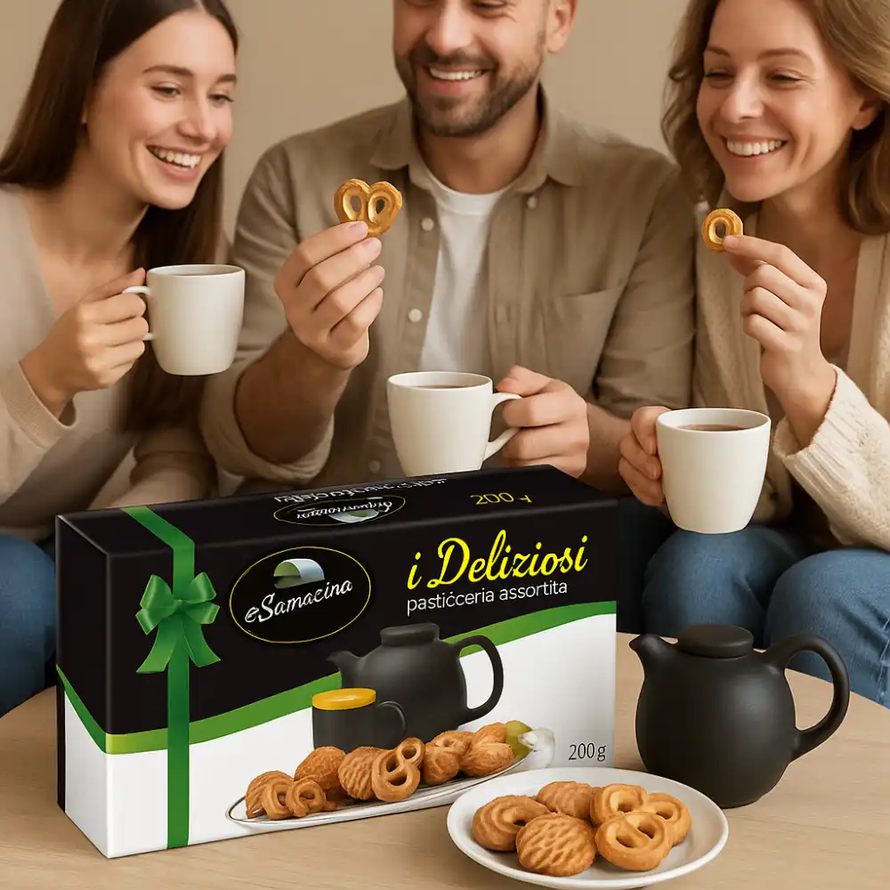 6x I Deliziosi Pasticceria Assortita 200g Biscotti Secchi Dolci Artigianali Box