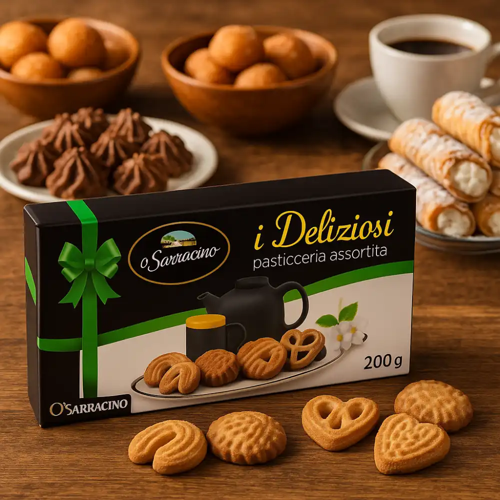 6x I Deliziosi Pasticceria Assortita 200g Biscotti Secchi Dolci Artigianali Box