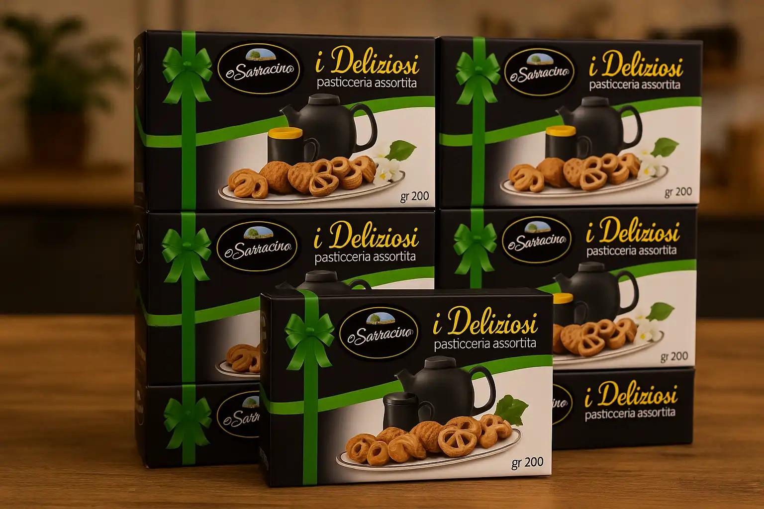 6x I Deliziosi Pasticceria Assortita 200g Biscotti Secchi Dolci Artigianali Box