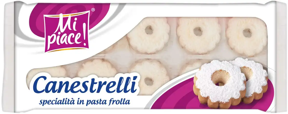 12x Mi Piace Canestrelli 125g Biscotti Pasta Frolla Zucchero a Velo Dolce Scorta