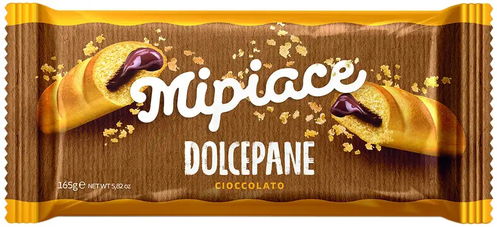 3x Mi Piace Dolcepane Cioccolato 165g Merendine Morbide Ripiene Snack Colazione