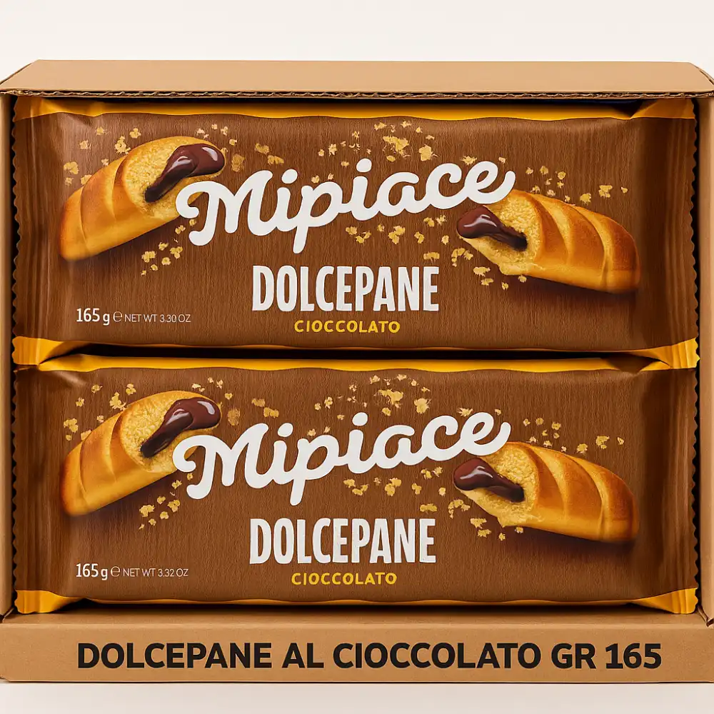 3x Mi Piace Dolcepane Cioccolato 165g Merendine Morbide Ripiene Snack Colazione