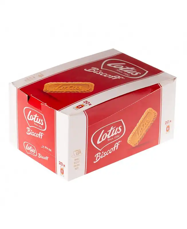 20x Lotus Biscoff 25g Twinpack Biscotti Caramellati Singoli Perfetti Caffè Snack