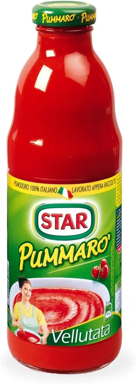 12x Sugo Star Pummarò Vellutata 700ml Bottiglia Vetro Passata Pomodoro Italiana