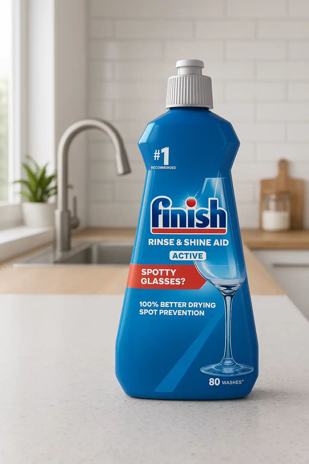 12x Finish Brillantante Lavastoviglie 400ml | Anti-Aloni | Rinse & Shine Aid