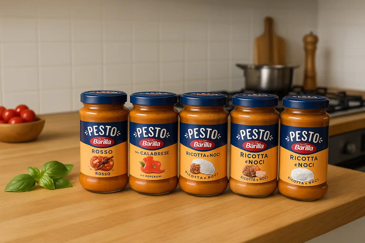9x Barilla Pesto 190g Ricotta Noci Calabrese Peperoni Rosso Mix Salsa Pasta