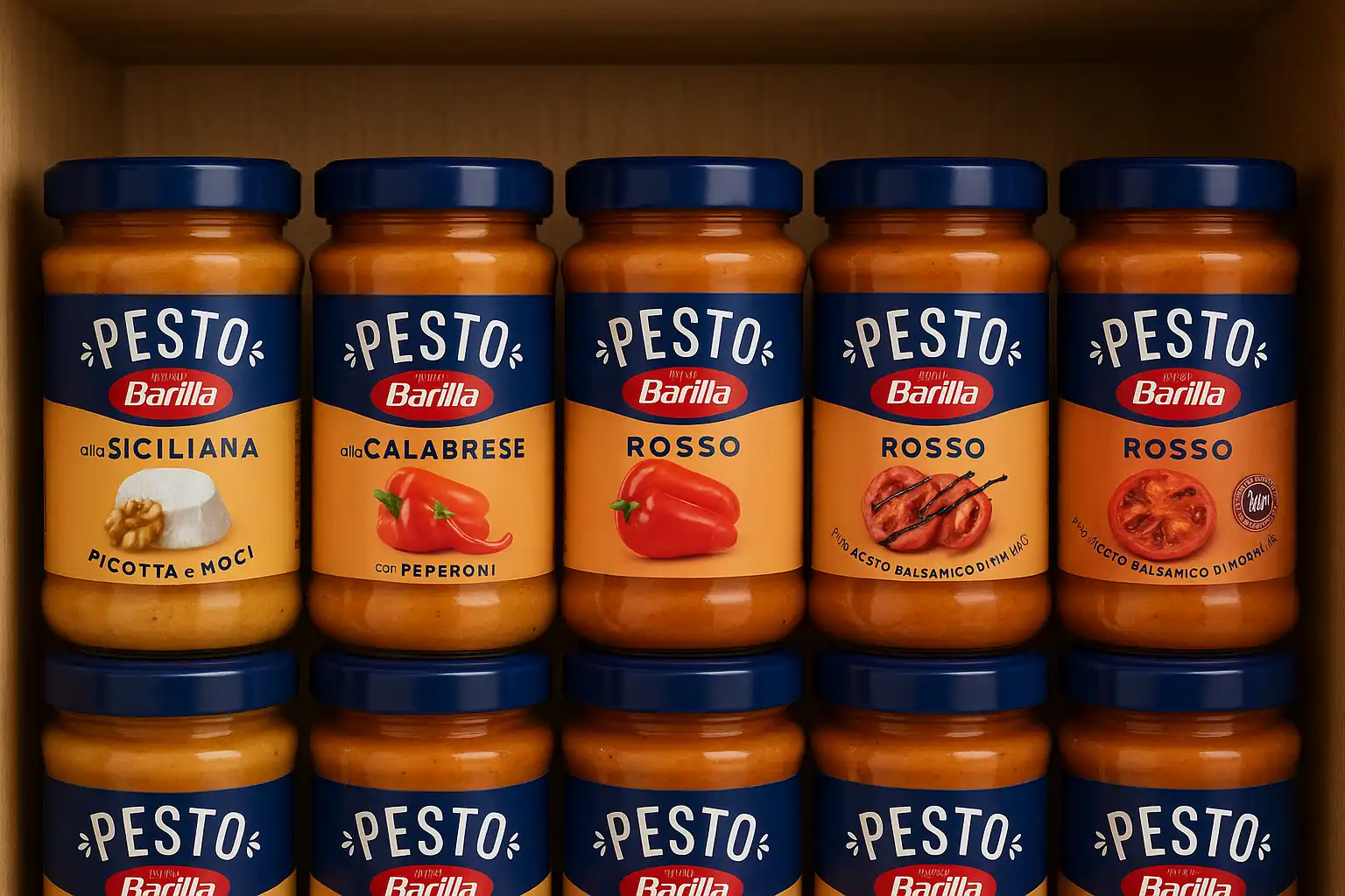 9x Barilla Pesto 190g Ricotta Noci Calabrese Peperoni Rosso Mix Salsa Pasta