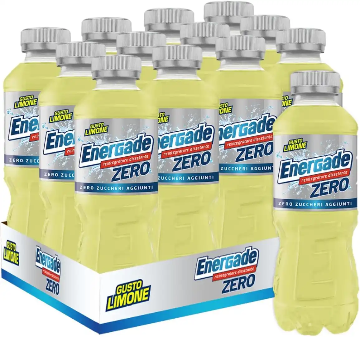 12x Energade Zero 500ml Limone Bevanda Sport Reintegrante Zero Zuccheri Sali