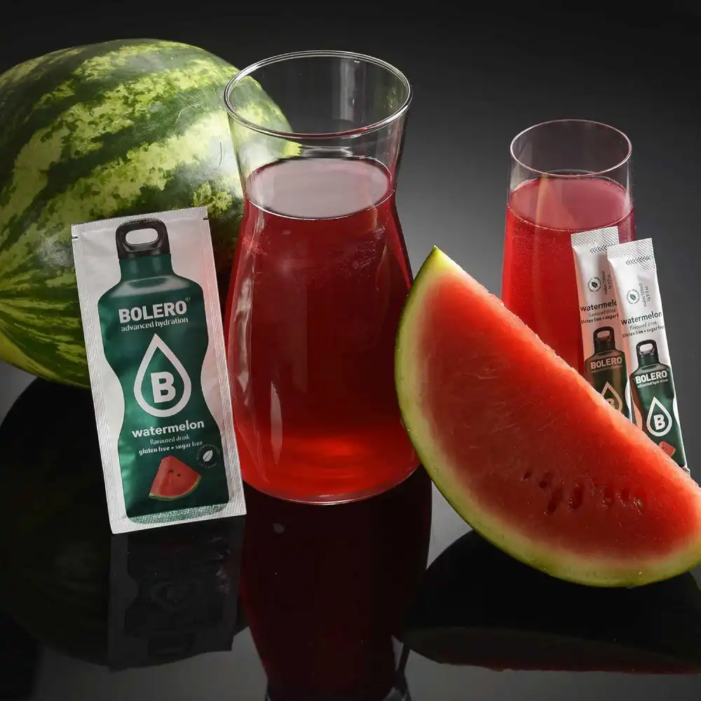 48x Bolero Drink 9g Watermelon Polvere Stevia Senza Zucchero Vegano Gluten Free