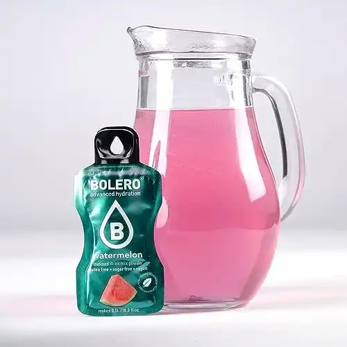 48x Bolero Drink 9g Watermelon Polvere Stevia Senza Zucchero Vegano Gluten Free