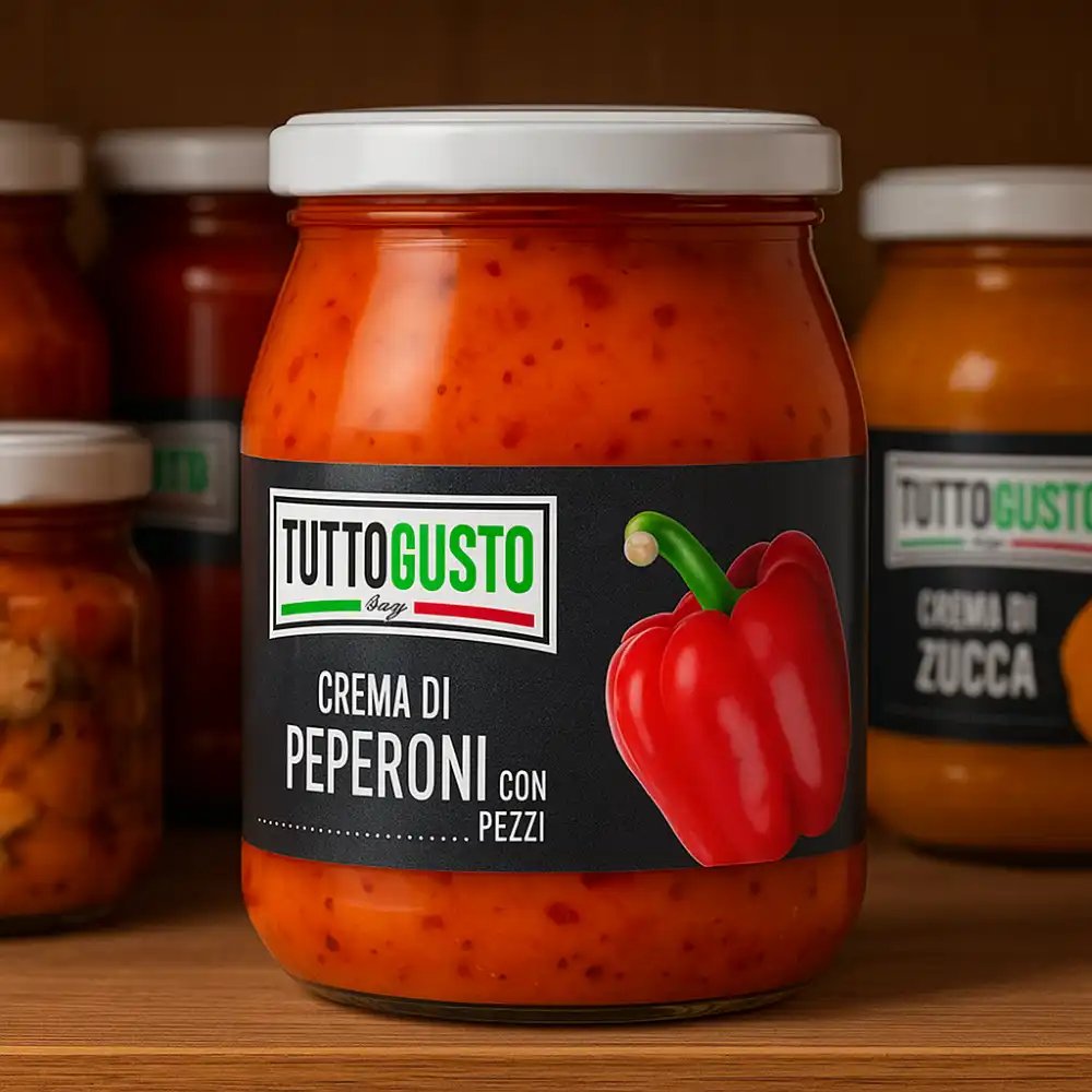 Tuttogusto Crema Di Peperoni Con Pezzi 500g Vellutata Vegetariana Pronta