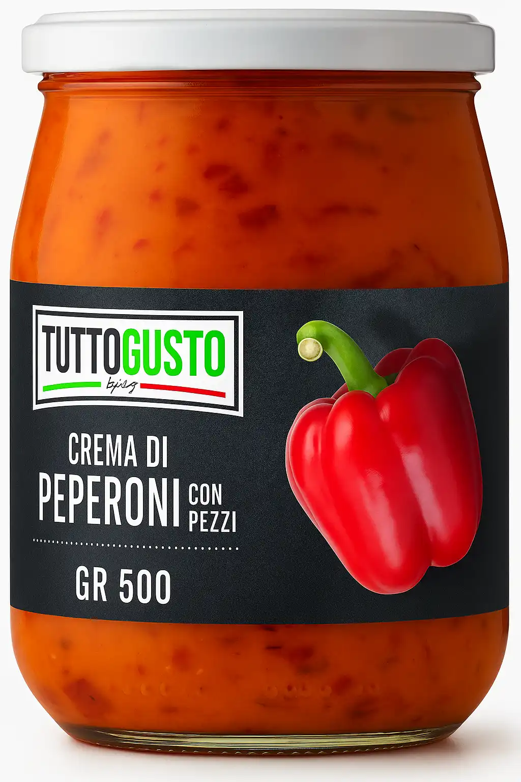 Tuttogusto Crema Di Peperoni Con Pezzi 500g Vellutata Vegetariana Pronta