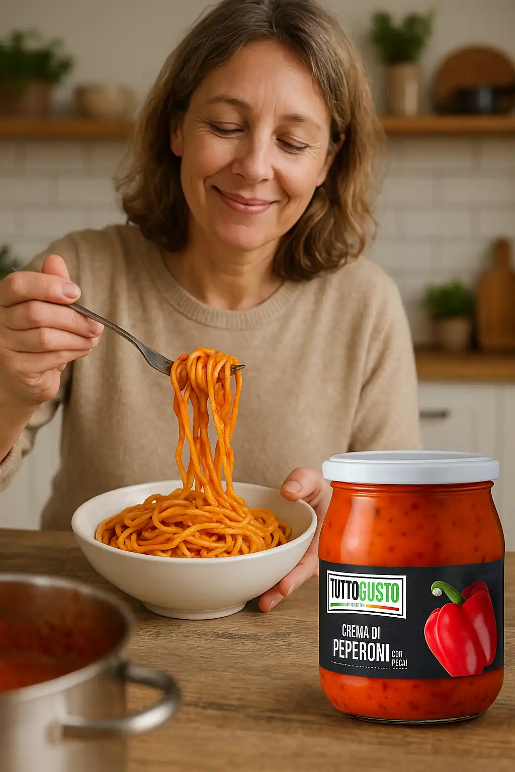 Tuttogusto Crema Di Peperoni Con Pezzi 500g Vellutata Vegetariana Pronta