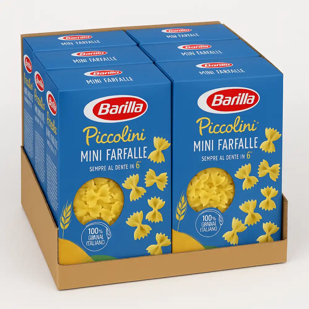 6x Barilla I Piccolini Mini Farfalle 500g Pasta Corta Grano Italiano Cottura 6'
