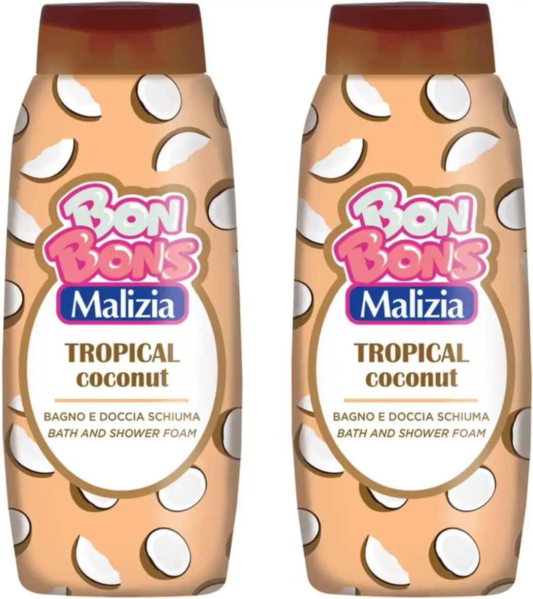 Malizia Bagnodoccia Tropical Coconut 500ml x2 Schiuma Delicata Cocco Esotico