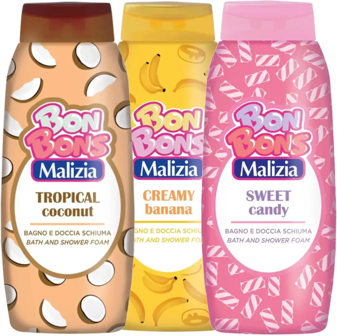 Malizia Bagnodoccia 500ml x3 Tropical Coconut Banana Sweet Candy Profumati