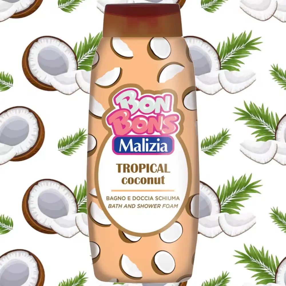 Malizia Bagnodoccia Coconut 3x500ml Profumo Cocco Tropicale Pelle Morbida