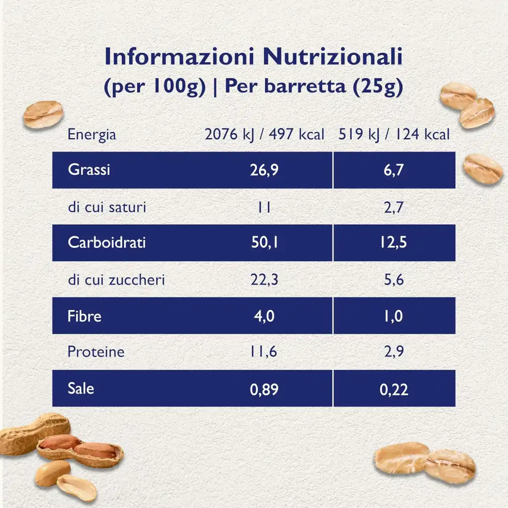 Corny 60 Barrette Cereali Arachidi 25g Snack Dolce Salato Senza Conservanti 10x6