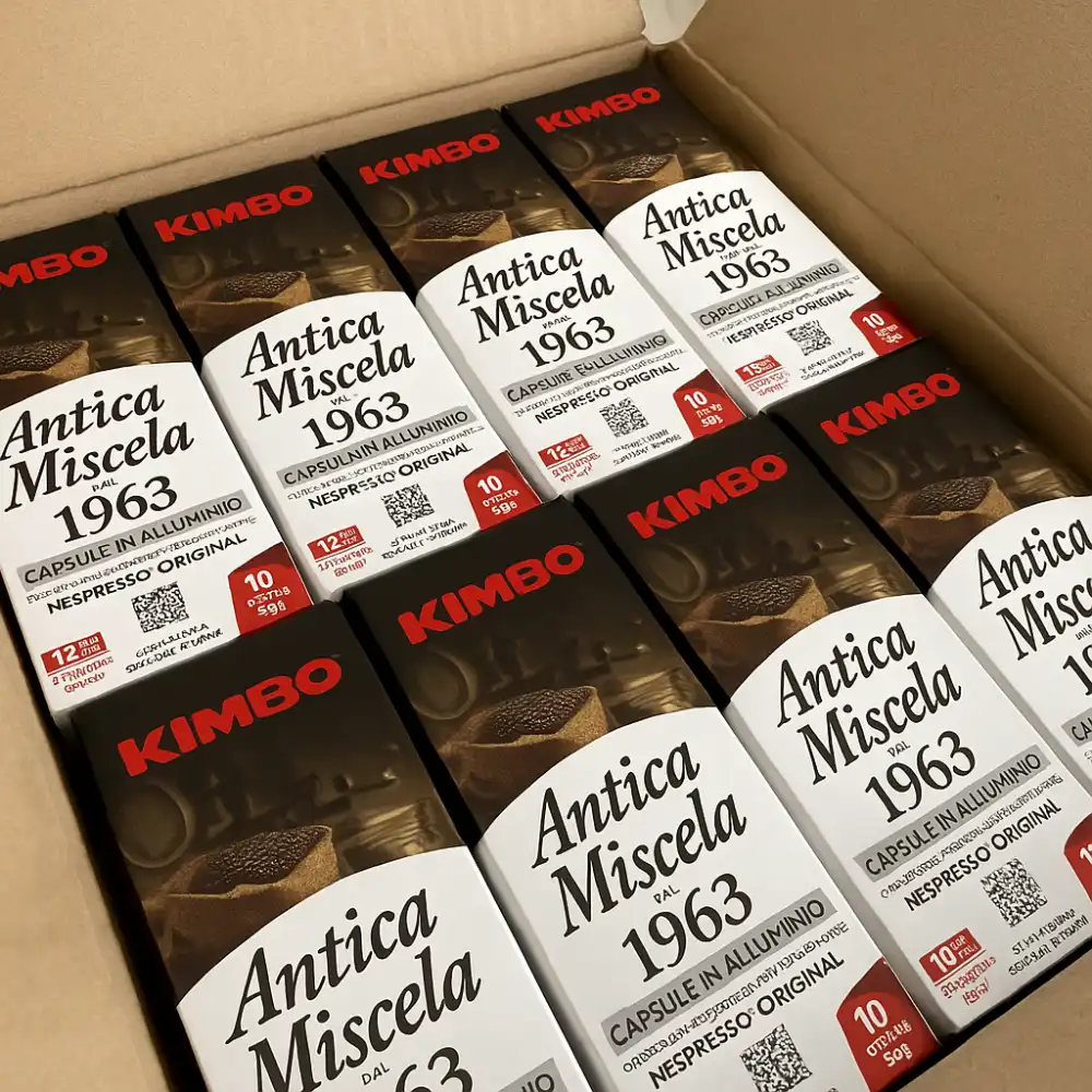 10 Pezzi Capsule Kimbo Antica Miscela Nespresso Original X10 Alluminio