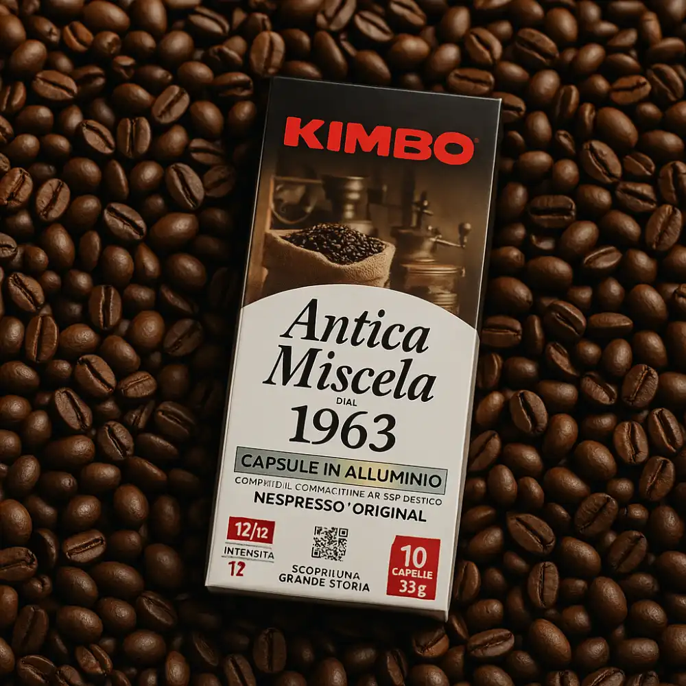10 Pezzi Capsule Kimbo Antica Miscela Nespresso Original X10 Alluminio
