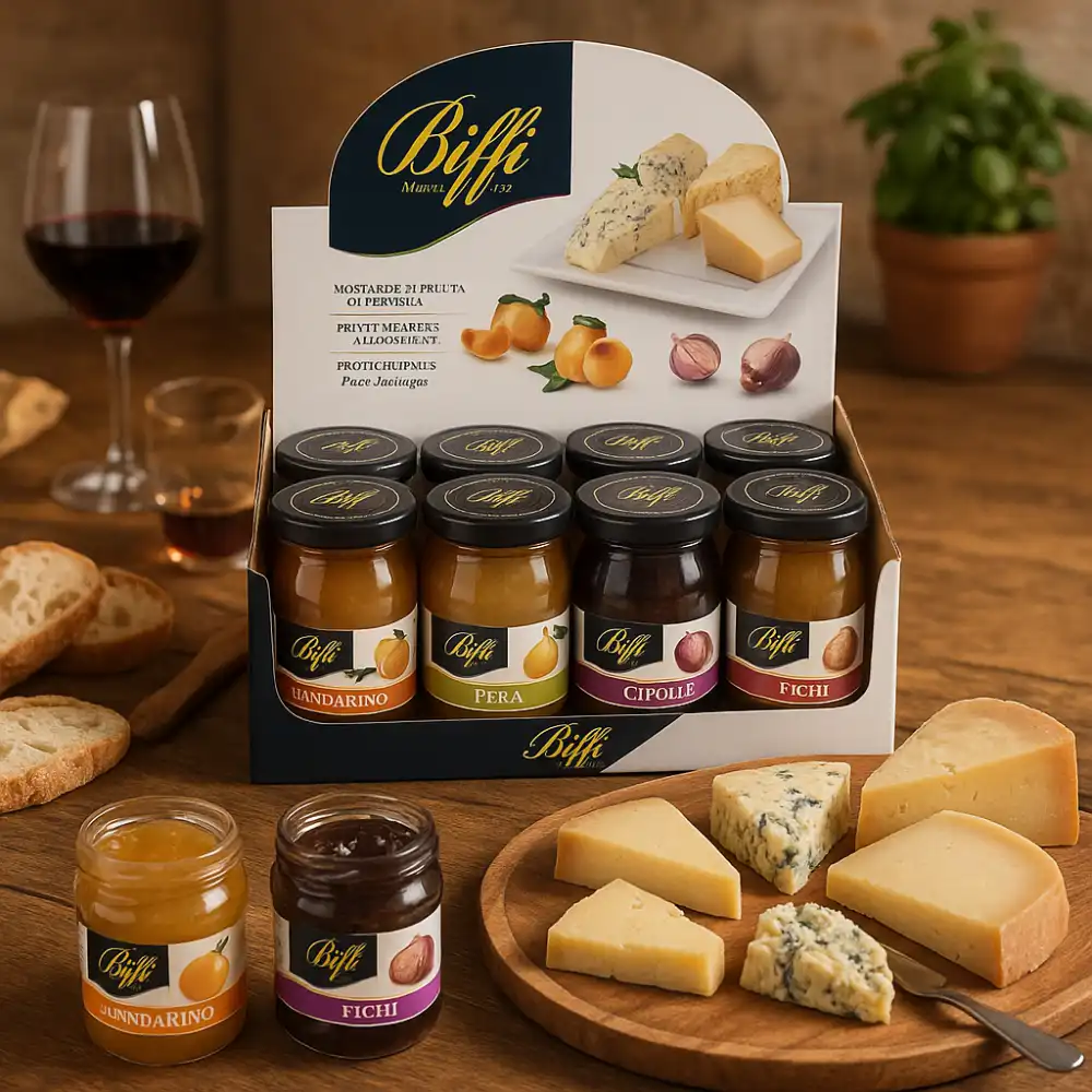 Biffi Marmellate per Formaggi 12x100g: Fichi, Pere, Cipolle, Mandarini